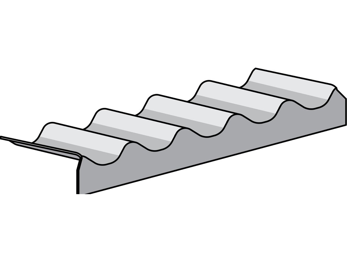 Welleternit Traufanschluss - Typ OA 11, Anthracite N6512