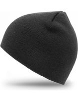 Strickmützte Basic Beanie One Size - Black, POLYLANA