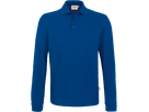 Longsleeve-Polosh. Perf. M ultramar.-b. - 50% Baumwolle, 50% Polyester, 220 g/m²