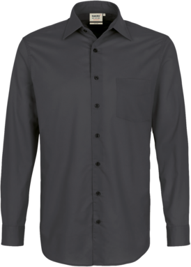 Hemd 1/1-Arm Perf. Gr. L, anthrazit - 50% Baumwolle, 50% Polyester