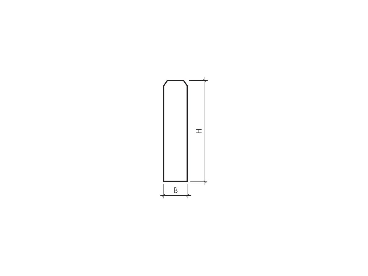 Stellplatten  8/25/ 50 grau 2-S gefast - maschinell