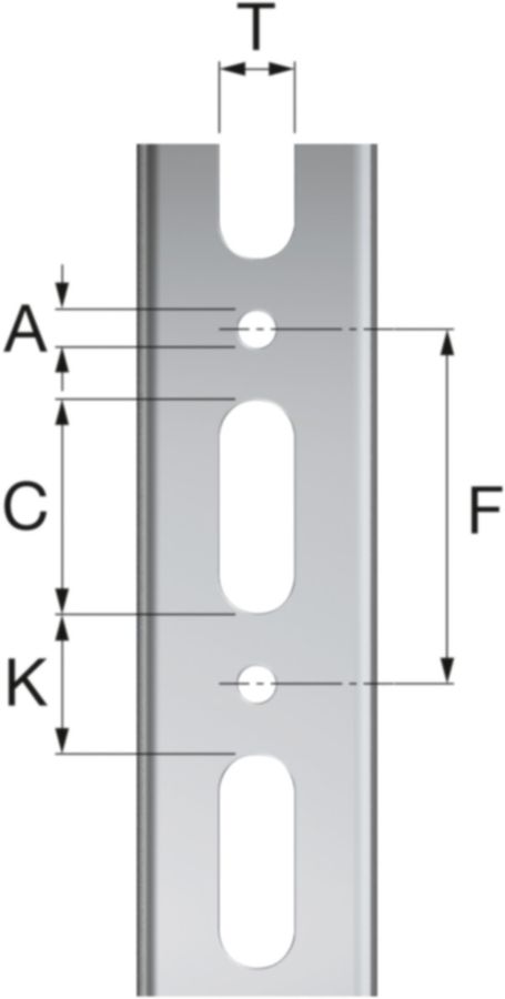 Montageschiene FLAMCO R0 HxB 18x28 mm - à 2 m, verzinkt