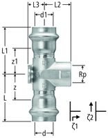 Optipress-Anschluss-Aquaplus - mit Wandflansch