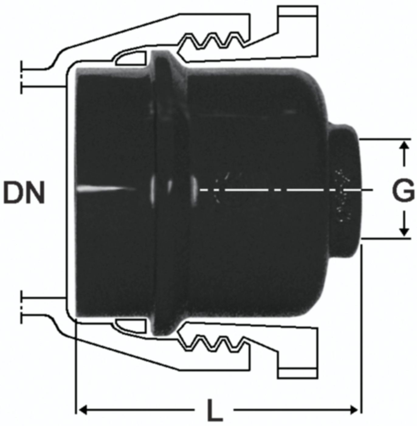 Gewindanschlussstück zu Schraubmuffe - Fig. 2392