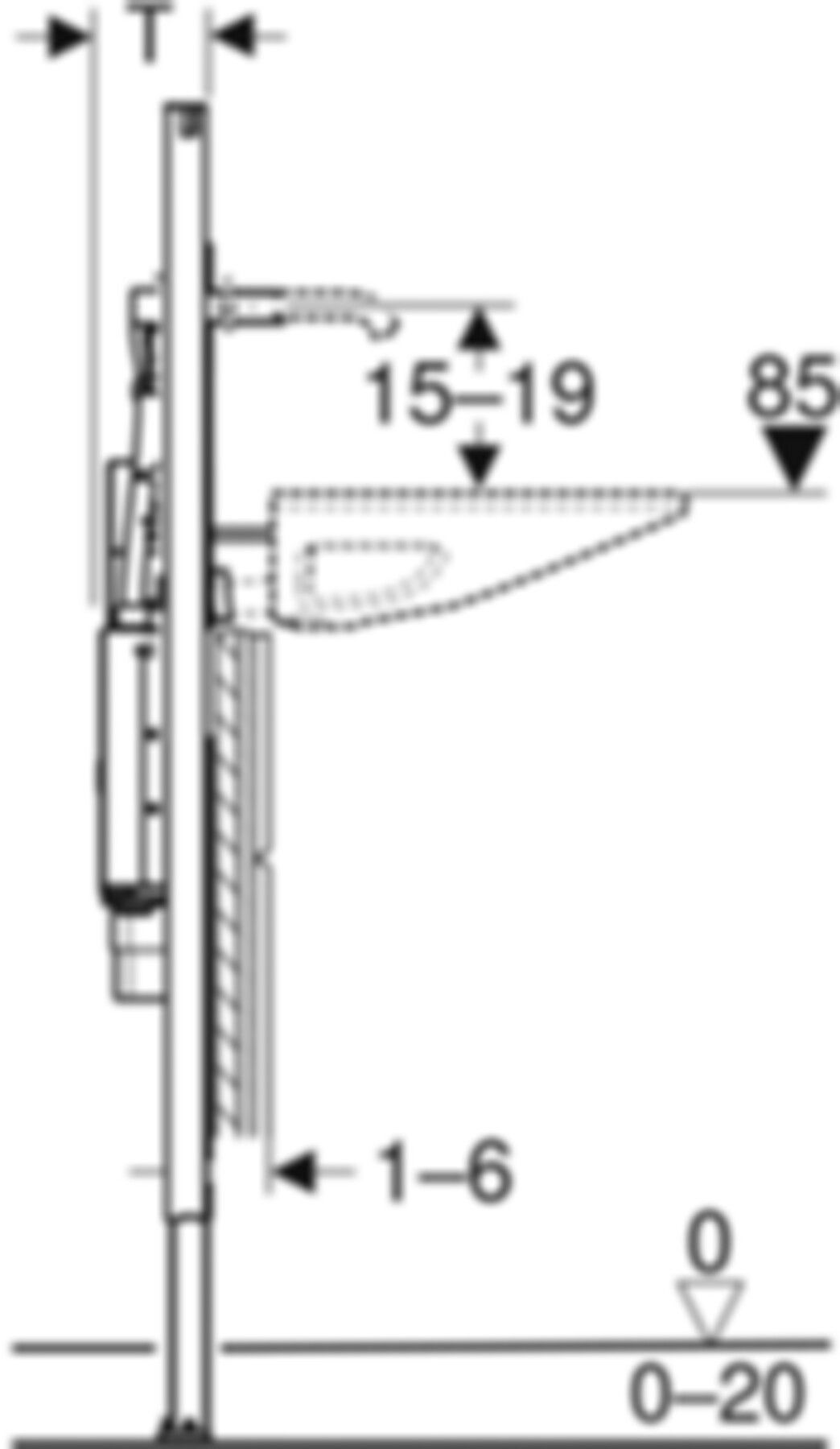 Geberit Duofix Element für one - für Waschtisch und Wandarm. m.Unterputz