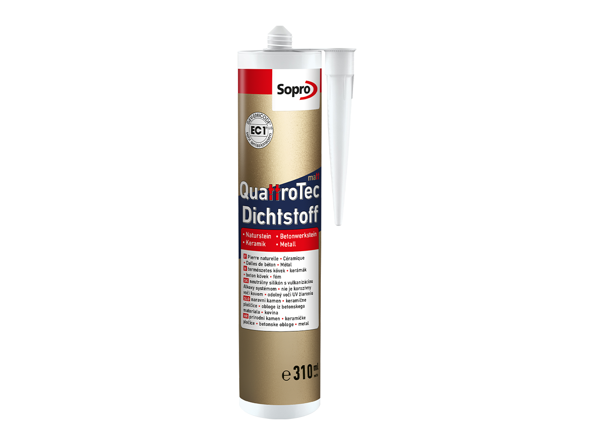 Sopro QuattroTec Silikon, anthrazit (66) - Kartusche à 310 ml, 12 Stk./Pack