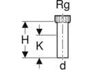 Geberit Anschlussstutzen 48 x 5/4" - Überwurfmutter, Dichtung