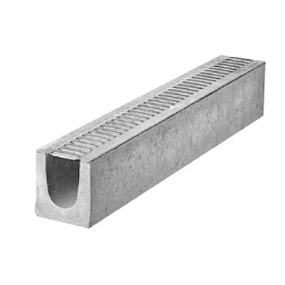 BIRCO PLUS Rinnen 100 T  5.1 - 1000 mm, 0.5% Gefälle m/Auslauf im Boden
