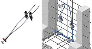 Anschliessgarnitur Inox A4 komplett - Stahlseil verz. 2x50 mm2, 2 Kreuzklemmen