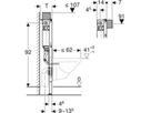 Geberit Duofix-Wand-WC-Element Omega - Typ 98, Betätigung von oben/vorne