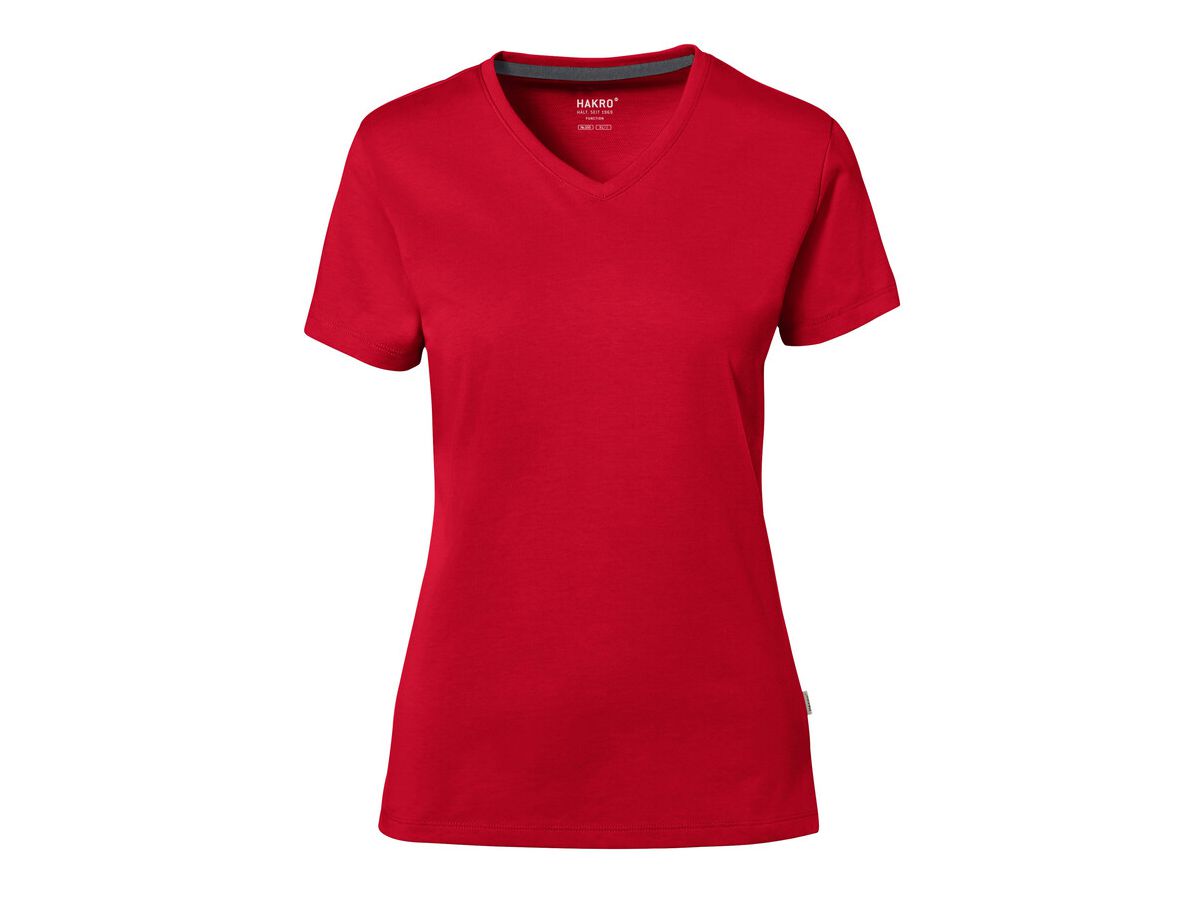 Cotton Tec Damen V-Shirt, Gr. 3XL - rot