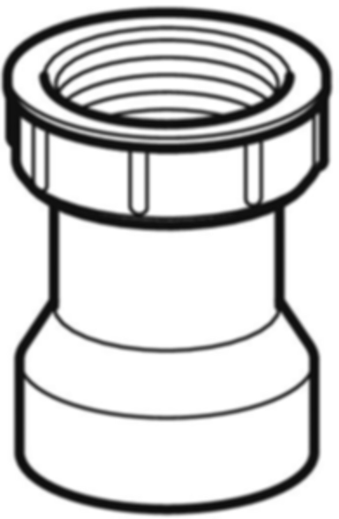 Geberit PE Anschlussstutzen für Sifon - Überwurfmutter; Dichtung