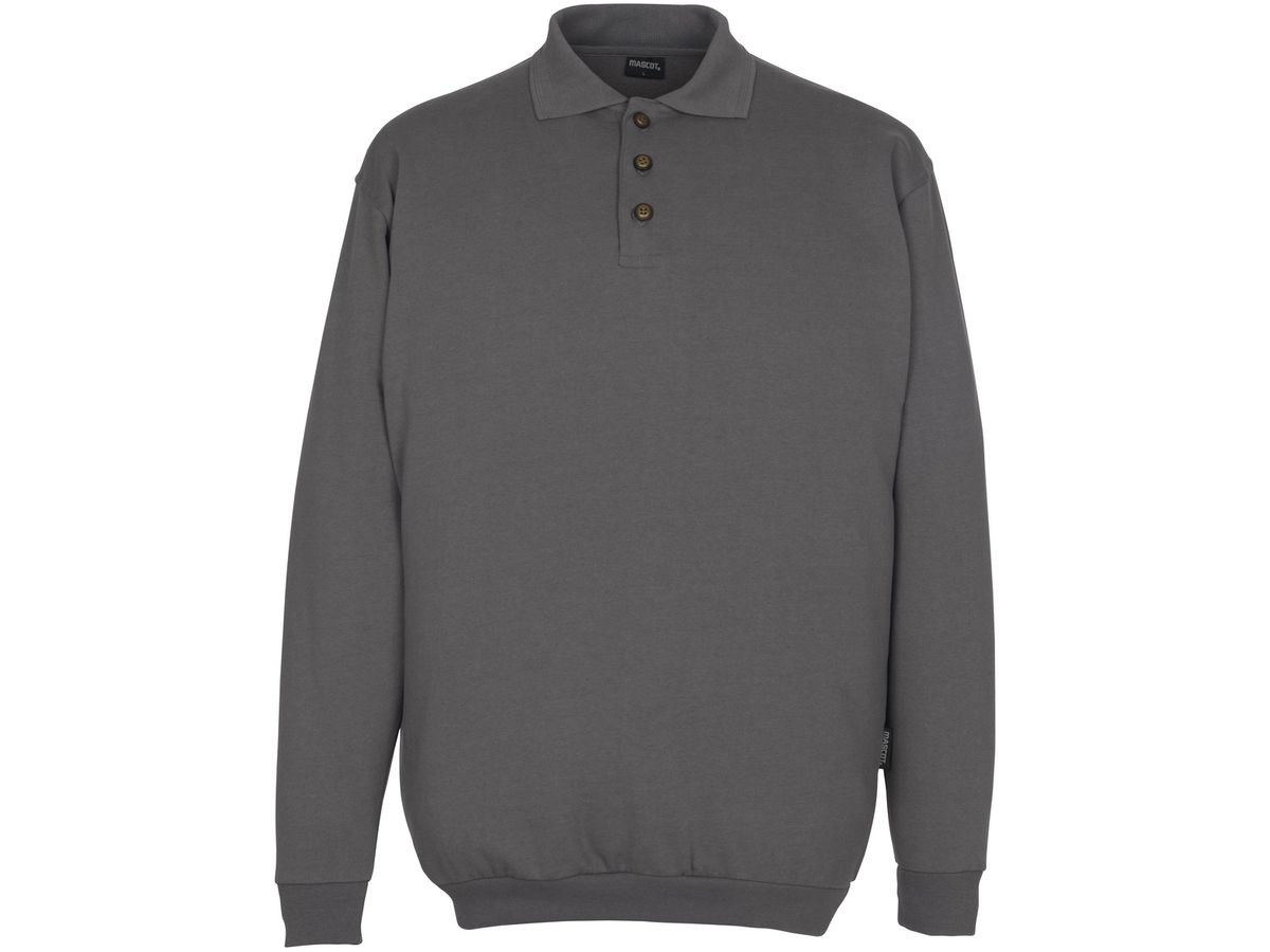 Trinidad Polo Sweatsh. anthrazit Gr. L - 60% Baumwolle / 40% Polyester