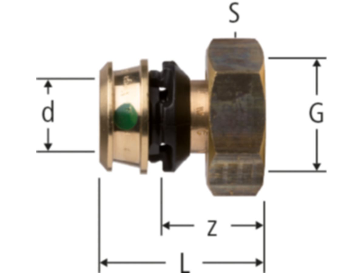 Verteileranschluss Optiflex-Flowpress - PN 10, Rotguss CC246E, Kunststoff