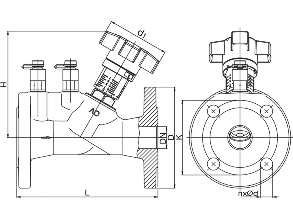 Oventrop Strangregulierventil VFC - Hydrocontrol GG 25