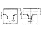 Schweiss-T-Stücke, nahtlos RB - aus Stahl P235GH TC1, nach EN 10253-2