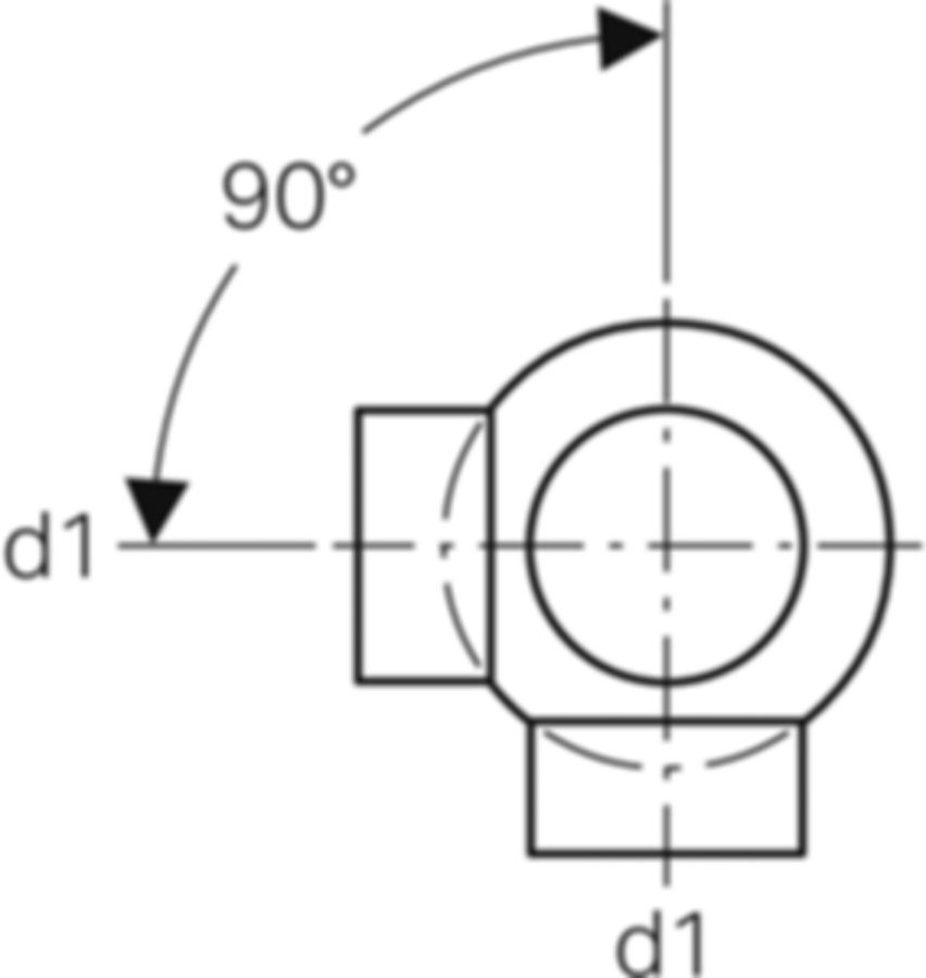 Geberit PE Eck-Abzweig 90°