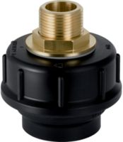 Geberit PE Stutzen mit Verschraubung - mit Messingnippel