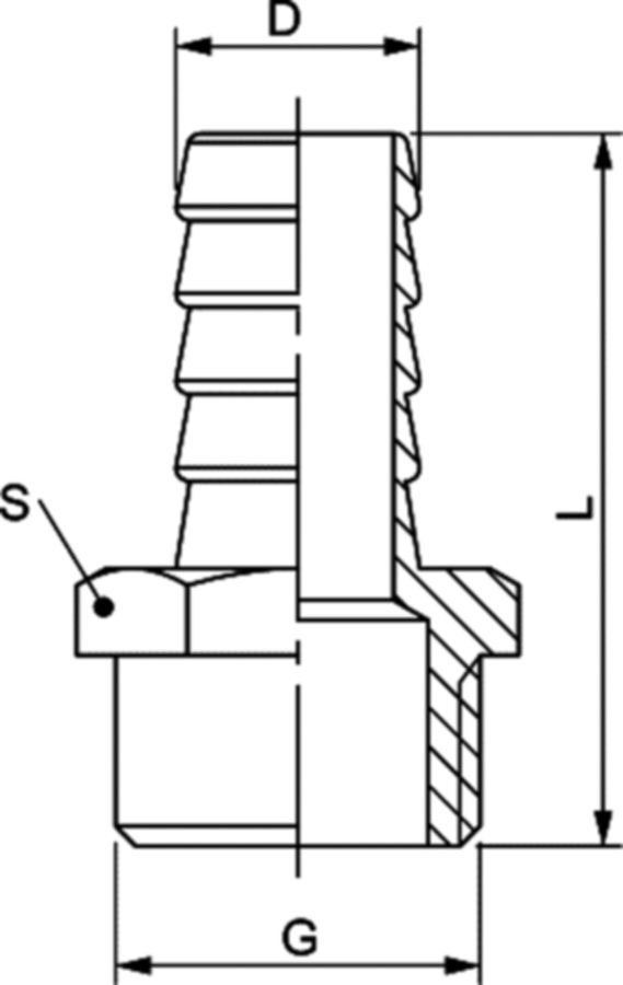 Schlauchtülle AG Messing