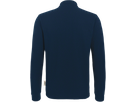 Longsleeve-Poloshirt Perf. Gr. L, tinte - 50% Baumwolle, 50% Polyester, 220 g/m²
