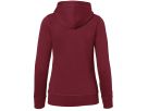 Damen Kapuzenjacke Bonded, Gr. XL - weinrot/silber