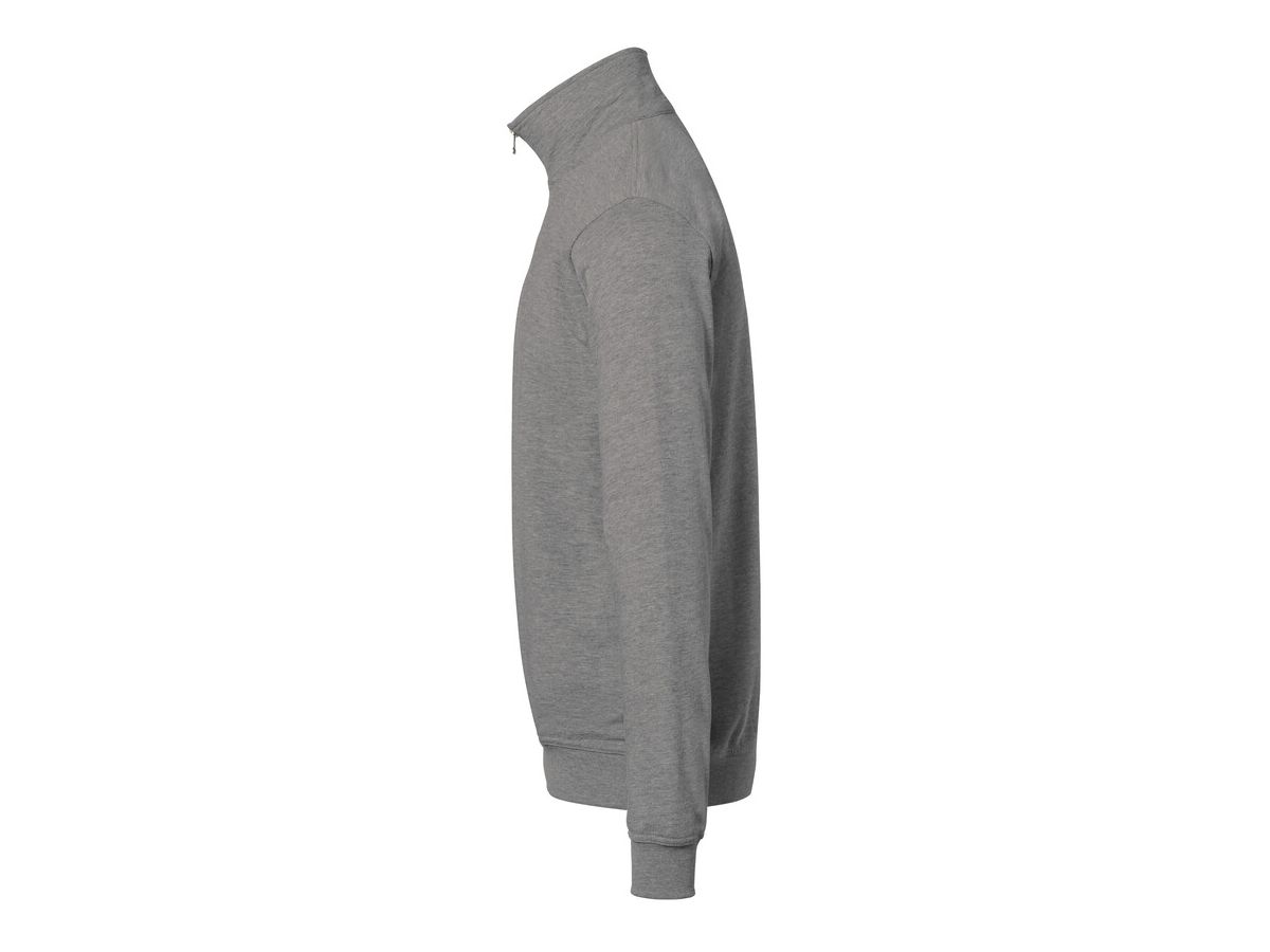 Zip-Sweatshirt Premium, Gr. 4XL - grau meliert