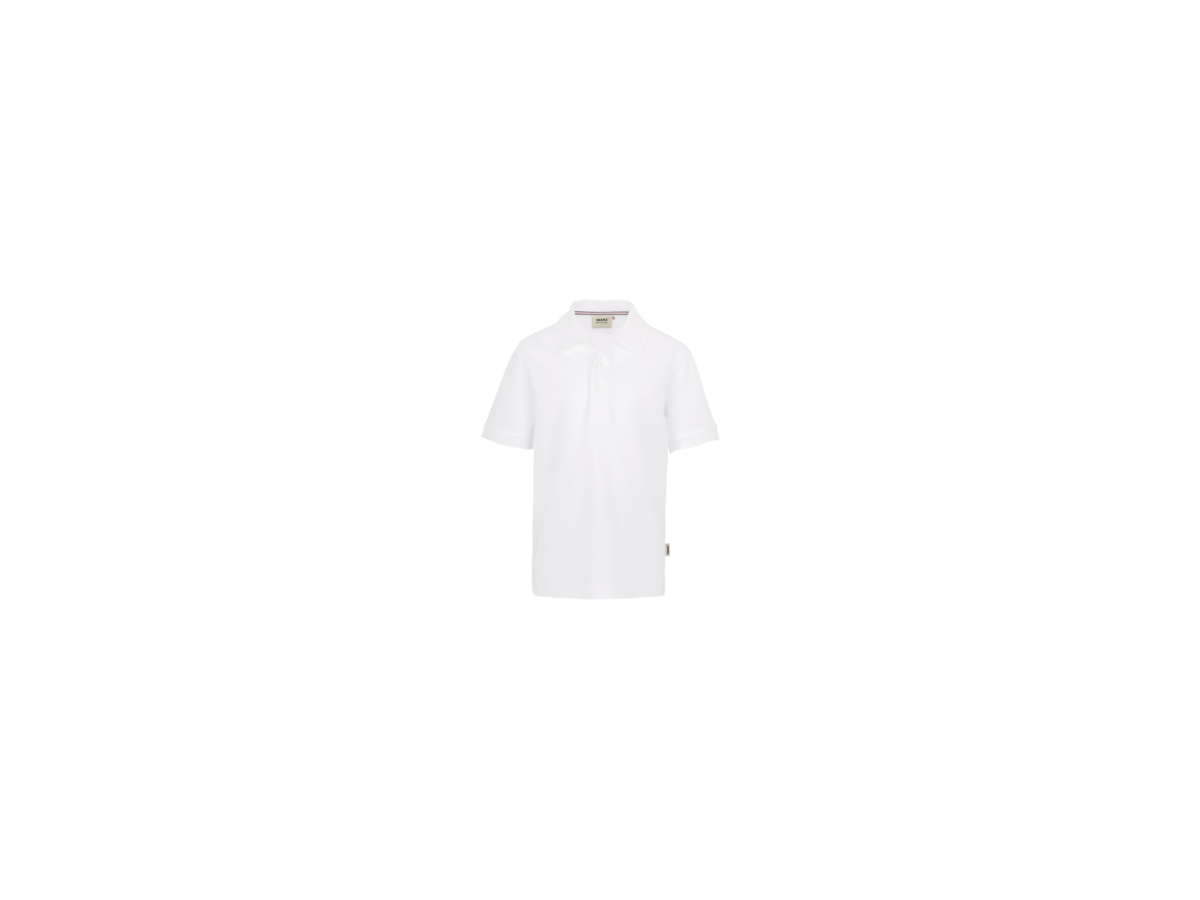Kids-Poloshirt Classic Gr. 128, weiss - 100% Baumwolle, 200 g/m²