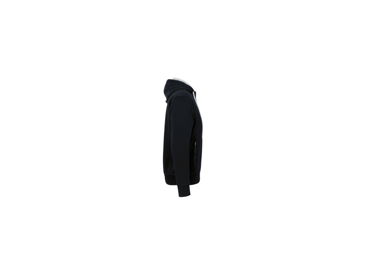 Kapuzenjacke Bonded S schwarz/silber - 55% Polyester, 45% Baumwolle