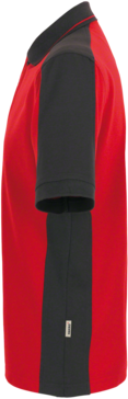 Poloshirt Contrast Perf. M rot/anthrazit - 50% Baumwolle, 50% Polyester