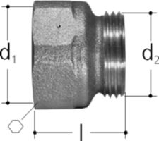 Sanipex Übergang auf Verteiler - mit Innen- und Aussengewinde