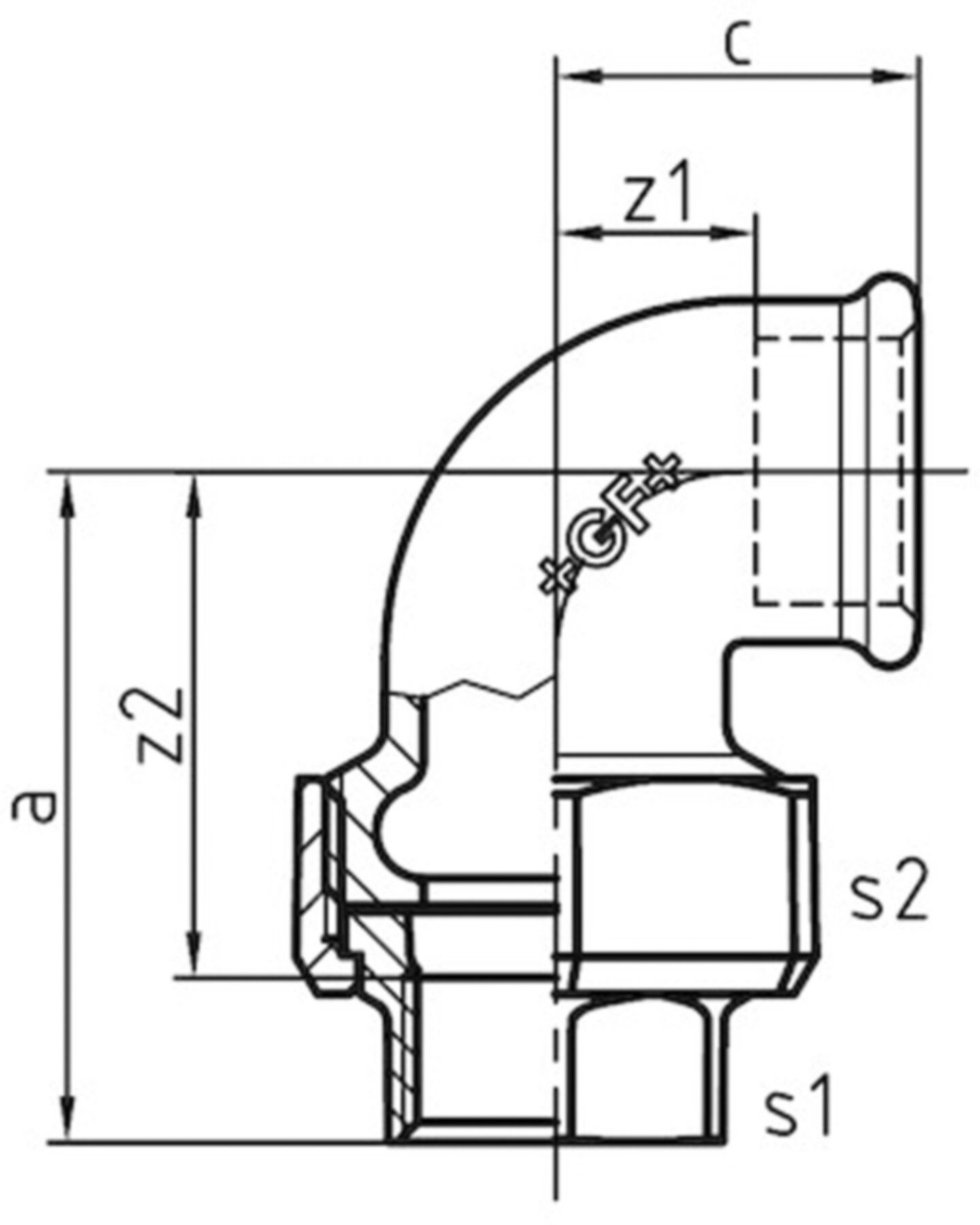 Winkelverschr. +GF+  95 verzinkt