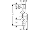 Geberit Schneckensiphon 110 - mit Serviceöffnung