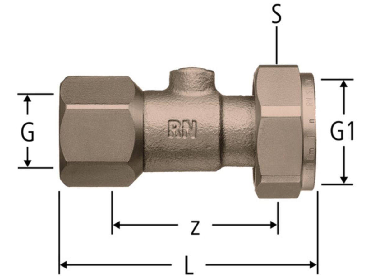 Verschraubung absperrbar PN 10