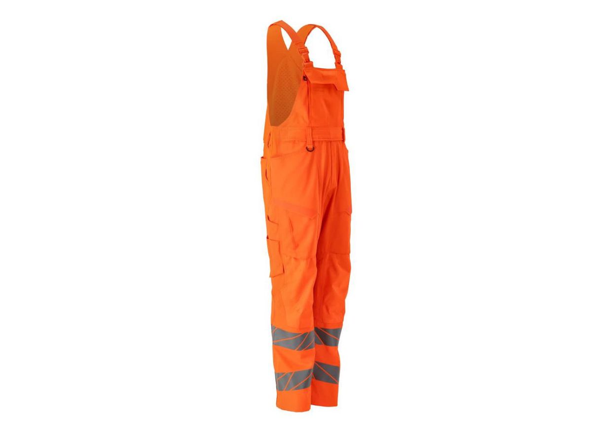 Latzhose mit Knietaschen, Gr. 82C46 - hi-vis orange, 70% Polyester/30% BW