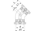 Winkel 45° PE100 S-5 SDR 11 ELGEF+ 160mm - 5 bar Gas / 16 bar Wasser