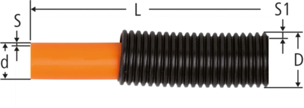 Optiflex Rohr flexibel mit Schutzrohr - PE-Xc-Rohr