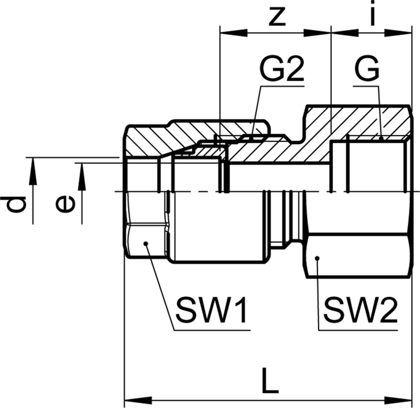 Aufschraubverschraubung Serto Nr. 1221