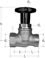 Sanipex Absperrventil         3/4 - Handrad grün/rot