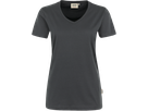Damen-V-Shirt Perf. Gr. 4XL, anthrazit - 50% Baumwolle, 50% Polyester, 160 g/m²