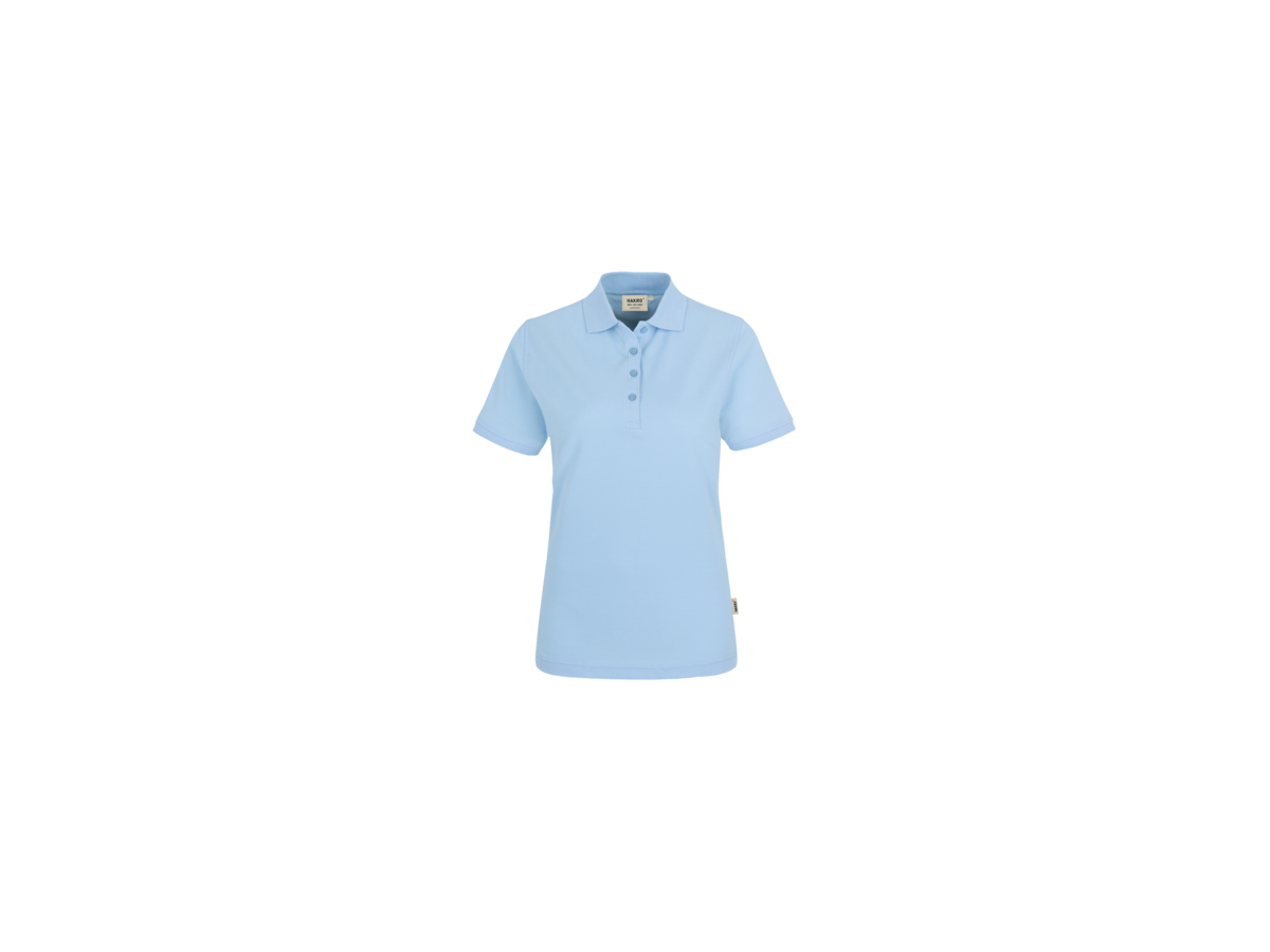 Damen-Poloshirt Classic Gr. M, eisblau - 100% Baumwolle