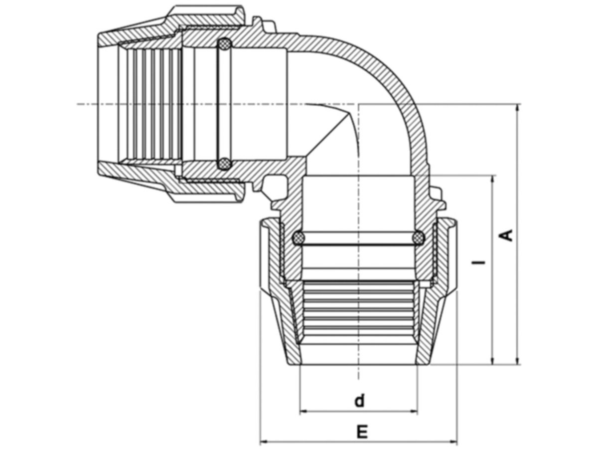 Plasson Winkelverbindung 90° - Typ 7050