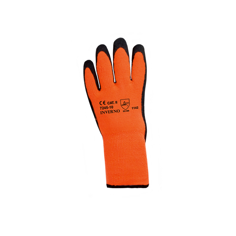 INVERNO Kälteschutzhandschuh Gr. 10 - leuchtorange, Acryl-Schlingengewirk