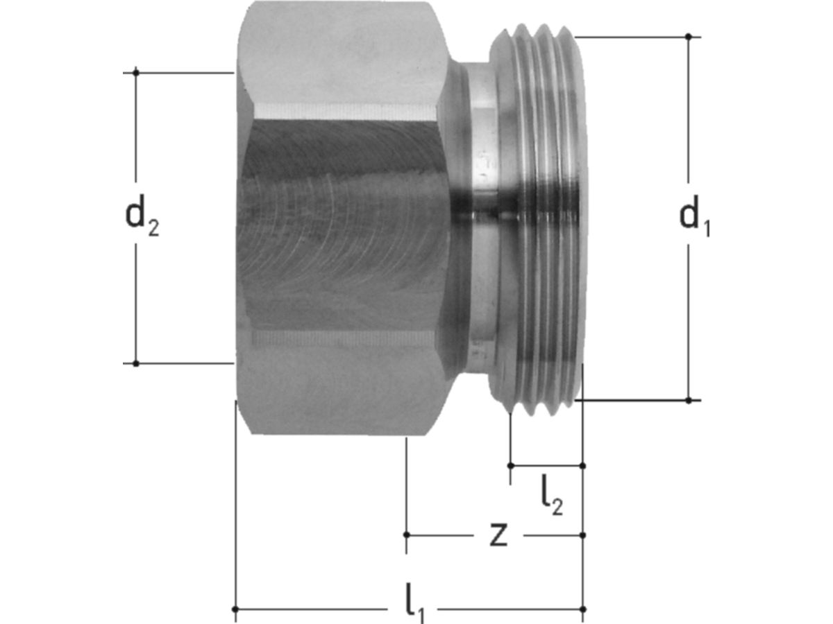 Übergang mit Innengewinde  11/2" DN 40