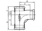 Bogen-T-Stück +GF+ schw. 131 11/4"
