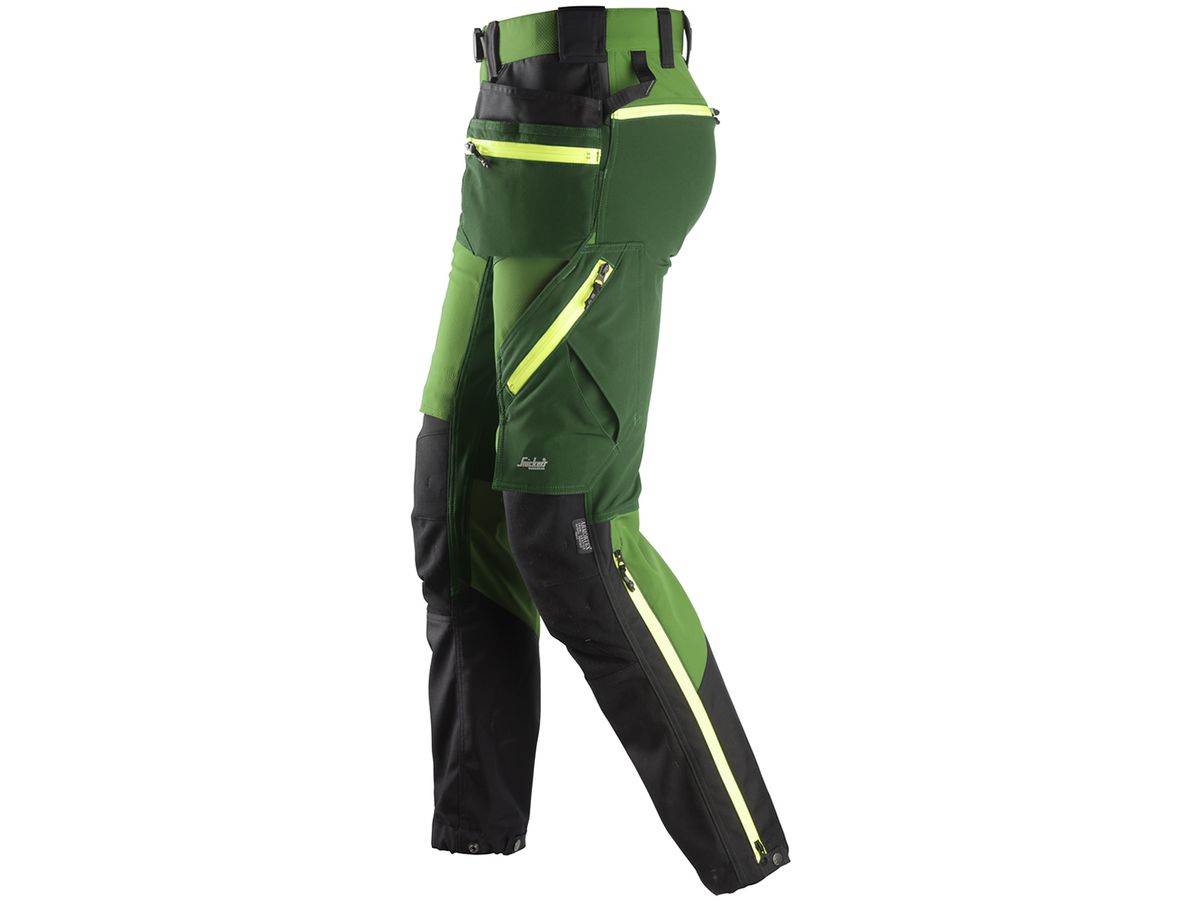 FlexiWork SoftShell Stretch Hose Gr. 148 - apfelgrün/waldgrün (Langgrösse +6 cm)