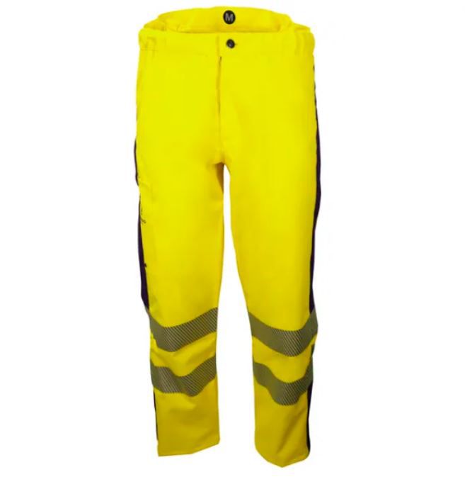 Warnschutz-Regenhose BORMIO SAFETY GR.S - HiVis gelb/dunkelblau, Uetliberg