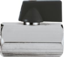 IVR Kugelhahnen mini Typ 927 1/4" mit IG - Aus Mess.vern. mit Hebel schwarz Kst.