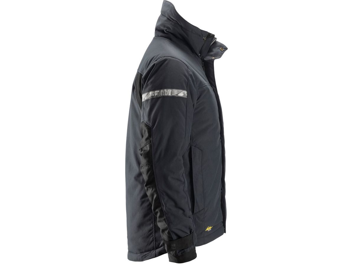 Allround Work gefütterte Jacke, Gr. XL - stahlgrau/schwarz, 100% PES, 220 g/m²