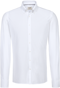 Hemd Natural Stretch Regular, Gr. L - weiss, 57% CO / 43% PES