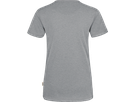 Damen-V-Shirt Perf. 4XL grau meliert - 50% Baumwolle, 50% Polyester, 160 g/m²
